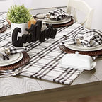 DII Home Sweet Farmhouse Plaid Tabletop Collection, Tablecloth, 60x120, Black - Image 5