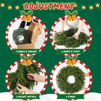 26" Large Norfolk Pine Wreath, Artificial Christmas Wreath for Front Door - Image 7