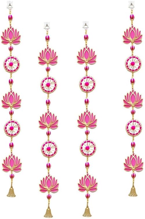Divyakosh Handmade Lotus Wall & Door Hangings (Pack of 4) - Home & Pooja Decor for Diwali, Wedding, All Festivals (Size - 3 Ft / 36 Inches) - Image 2