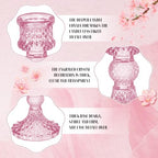 Mumufy 24 Pcs Pink Crystal Taper Candle Holders with Flameless Candles - Image 4