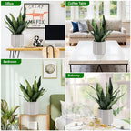 Fake Snake Plant 22" Tall, Realistic Touch Leaves, Potted Artificial Plants Indoor for Home Decor Small Office Home Living Room - Image 3