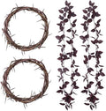 Vicenpal 2 Pcs 10.5" Crown of Thorns Easter Church Cross Decor Jesus Crown Headpiece from Bethlehem Jerusalem Easter Holy Week Wreath Ornament by Vicenpal