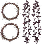 Vicenpal 2 Pcs 10.5" Crown of Thorns Easter Church Cross Decor Jesus Crown Headpiece from Bethlehem Jerusalem Easter Holy Week Wreath Ornament by Vicenpal