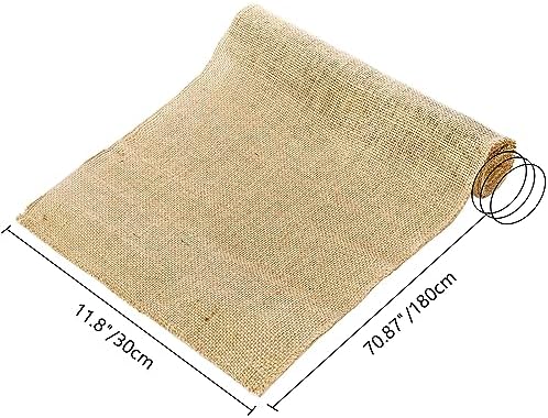 Tosnail 12 Pack 12" x 71" Burlap Table Runners, Rustic Jute Fabric Roll, Vintage Wedding Decorations, Brown Party Runner, Dinner Table Mats Placemats for Home Decor, Outdoor Wedding, Party, Events - Image 2