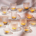 Hewory Glass Tealight Candle Holder: 24 PCS Clear Votive Candle Holders by Hewory