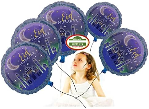 100 Pack Eid Balloons Set – Moon & Star Mylar Foil Balloons, Helium-Ready, Islamic Wall Decoration, Ramadan Gift, Eid Mubarak Party Decor - Image 4