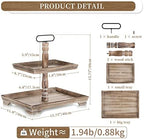 Hanobe 2 Tiered Decorative Tray Stand for Coastal Coffee Table Decor - Image 5