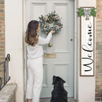 Welcome Sign for Front Porch Standing 45"X9" Large Outdoor Decor Rustic Vertical Leaner Wood Frame Porch Tall Welcome Signs for Farmhouse Outside Front Door Decorations (Wood White) - Image 4