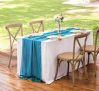 MDS Pack of 20 | Peacock Blue | 10ft Chiffon Table Runner 29x120 Inches Long Romantic Rustic Sheer Gauze Runner for Wedding Bridal Shower Birthday Banquets Engagement Spring Easter Boho Decorations - Image 6