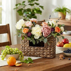 Set of 2 Magazine Holder Wall Basket Water Hyacinth Woven Mail Organizer, Wicker Wall Hanging Baskets for Magazines, Letters & Storage Decorative Mail Holder, Magazine Rack, Hanging Basket, Coffee - Image 7