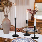Rustic Cast Iron Taper Candle Holder - Set of 3 Vintage Candle Stands - Image 5