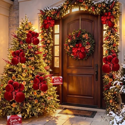 4 Set Large Burgundy Velvet Christmas Ball Clusters Christmas Ball Ornament - Image 5