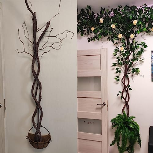 118" Brown L Fake Flexible Tree Trunk Twig Cane Grapevine Garland Hanging - Image 6