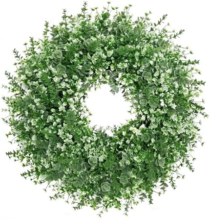 26in Wreath for Front Door, Farmhouse Wall Home Decor by facdiwok