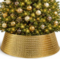 Inside Out Home 4-Panel Metal Christmas Tree Collar - Stylish Holiday Tree Skirt Alternative - Durable Metal Construction Base Cover - Protects Tree Base from Pets - Easy Assembly - Gold by InSideOut