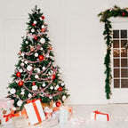 48Ft Christmas Wood Bead Garland Rustic Holiday Decor (Vintage Red Beads) - Image 6