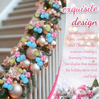 Daifunli 8 Pcs Candy Christmas Tree Picks 7.87 Inch Candy Land Christmas Balls Ornaments Xmas Hanging Decorations for Xmas Tree Topper DIY Wreath Holiday Floral Vase Fillers Crafts Home Decor - Image 5