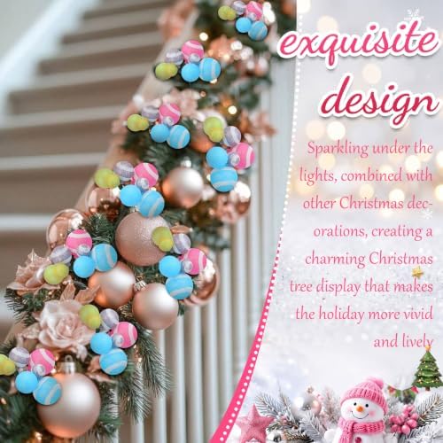 Daifunli 8 Pcs Candy Christmas Tree Picks 7.87 Inch Candy Land Christmas Balls Ornaments Xmas Hanging Decorations for Xmas Tree Topper DIY Wreath Holiday Floral Vase Fillers Crafts Home Decor - Image 5