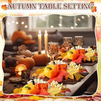Umigy 6 Set Fall Candle Holders Glass Votive, Maple Leaf, Classic Color - Image 4
