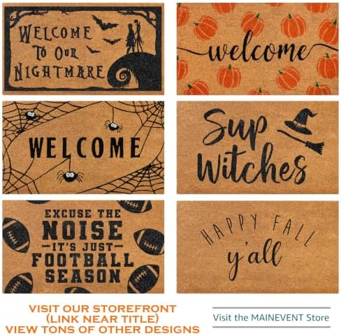 Pumpkin Door Mat 30x17 Inch, Fall Welcome Mat Coir, Halloween Doormat - Image 5
