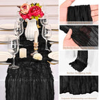 12 Pack Black Cheesecloth Table Runner,20x120 in Table Runner - Image 3