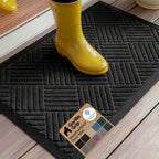 GORILLA GRIP WeatherMAX Door Mat, Indoor Outdoor Use, 35x23, Black Diamond by GorillaGrip