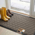 GORILLA GRIP WeatherMAX Door Mat, Indoor Outdoor, 47x35, Beige Quatrefoil by GorillaGrip