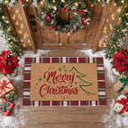 Tinideya 2 Pcs Merry Christmas Layered Doormat Set - Image 6