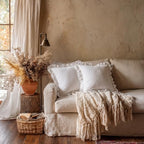 patdrea Vintage White Linen Throw Pillow Covers,Set of 2,18"x18"-Kubum - Image 6