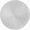 Snowkingdom Silver Round Placemats Set of 8, 15 Inch Metallic Vinyl Round Place Mats, Easy Clean Non Slip Heat Resistant Washable PVC Hollow Dining Table Mats for Wedding Party Christmas Decoration by Snowkingdom