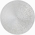 Snowkingdom Silver Round Placemats Set of 8, 15 Inch Metallic Vinyl Round Place Mats, Easy Clean Non Slip Heat Resistant Washable PVC Hollow Dining Table Mats for Wedding Party Christmas Decoration by Snowkingdom
