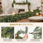 6FT Real Touch Artificial Cedar Garland for Christmas Decor - Image 3