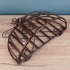 YARNOW Wall Mounted Planter Basket European Style Iron Flowerpot Rack Semicircular Plant Pot Holder for Balcony Garden Porch Windowsill Decoration 20.9X13.8X6.3 Inches - Image 5