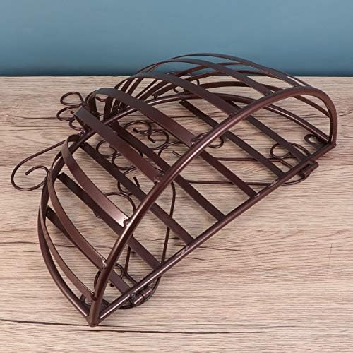 YARNOW Wall Mounted Planter Basket European Style Iron Flowerpot Rack Semicircular Plant Pot Holder for Balcony Garden Porch Windowsill Decoration 20.9X13.8X6.3 Inches - Image 5