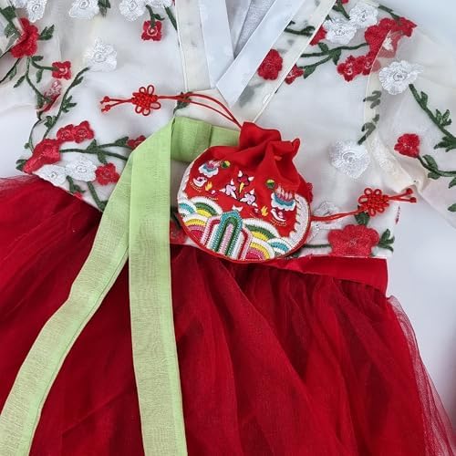 Seoulful Vintage Korean Embroidered Bokjumeoni - 5-Piece Traditional Lucky Pouch Set with Decorative Symbols - Hanbok Fortune New Year & Chuseok Gift Bag - Image 2