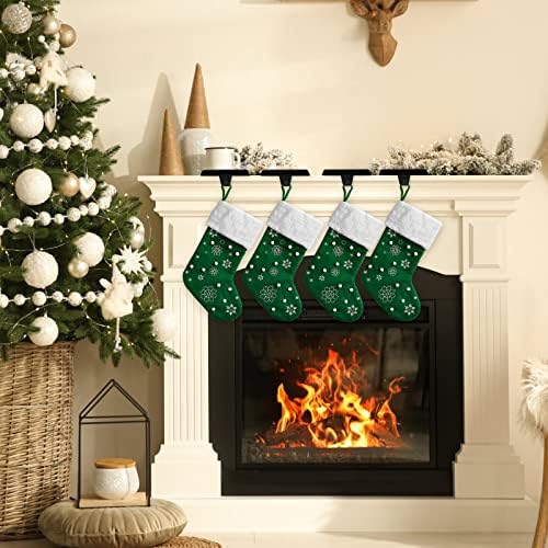 Zhengmy 6 Pcs Black Christmas Stocking Hangers for Mantel Stocking Holders - Image 5