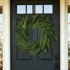 26’’ Large Real Touch Christmas Wreath, Artificial Cedar Wreath for Door - Image 5