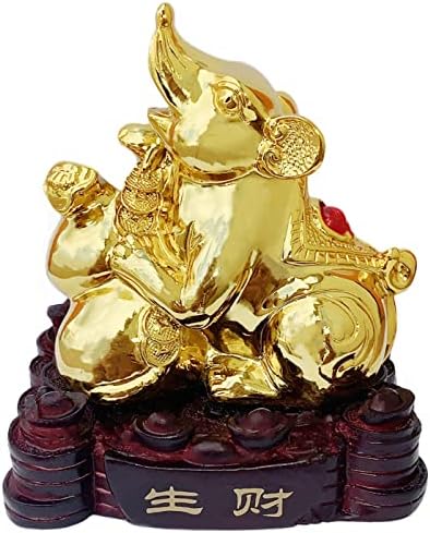 Betterdecor Gold Color Feng Shui 12 Chinese Zodiac Animal Statue Figurine Home Office Decoration and Gift for New Year Holidays and Birthday (Zodiac Rat) by Betterdecor