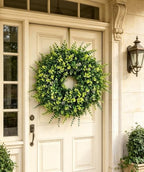 26'' Boxwood Wreaths Front Door Artificial Spring Wreath. Wreaths for Front Door Farmhouse Wedding Green Year Round Indoor Outdoor for Summer Wreath St Patricks Day Decorations - Image 5