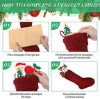 Chalyna 12 Pcs 14.5 Inch Cable Knit Stockings,Colorful - Image 3