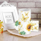 Butterfly Sunflower Flameless Candles 2 Pack 6 x 3 inch Battery Operated Candles with Multicolor Timer Remote Control LED Fake Candles for Warm Light Dinner Table Home Decor - Image 4