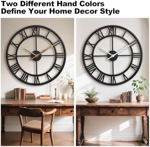 18.5 Inch Roman Numerals Large Wall Clocks for Living Room Decor - Image 2