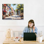 July 4th Patriotic Canvas Wall Art 4th of July USA Decorations American Flag Painting Picture Street Landscape Poster Independence Day Home Decor 20x24in - Image 7