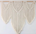 FZHLR Macrame Wall Hanging large 44"X38" Boho Home Wall Decor Geometric Woven Tapestry Cotton Above Headboard Wedding Balcony Bedroom Living Room Apartment,Beige A by FZHLR