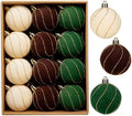 24PCS Velvet Christmas Ball Ornaments Set, 2.36" Shatterproof Baubles for Christmas Tree Decorations, Gold-Lined Hanging Baubles with Velvet Finish for Thanksgiving Holiday Party Décor, Multicolour by Arborus