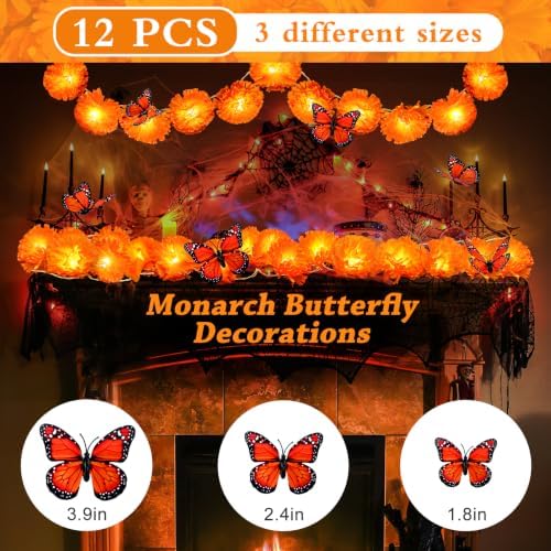 2 Pack Marigold Garland Lights, Dia De Los Muertos Decorations Altar Kit - Image 3