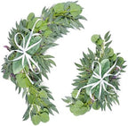 Wedding Arch Flowers (Pack of 2), Artificial Dusty Blue Flowers Faux Flower Swag Welcome Sign Floral Arrangements for Wedding Ceremony Reception Party Home Decor - Image 7