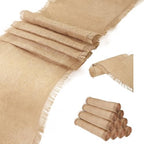 18 Pcs Burlap Table Runners Bulk 12 x 71 Inch Khaki Farmhouse Burlap Tablerunner Country Rustic Jute Table Decorations for Wedding, Birthday, Holiday Party,Banquet, Kitchen Dining Supplies by LECEHIVO