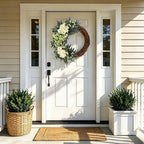 Summer Fall Flower Wreath for Front Door 20 Inch Hydrangea Door Wreath - Image 3