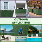Artificial Ivy Privacy Fence Screen, 160 x 40 Inch（44.44 sq ft） UV-Anti Faux Hedge Panels, Green, Tropical Style, 16PCS - Image 6